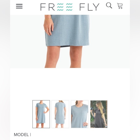 Free fly women’s bamboo flex pocket dress size L - Picture 2 of 7